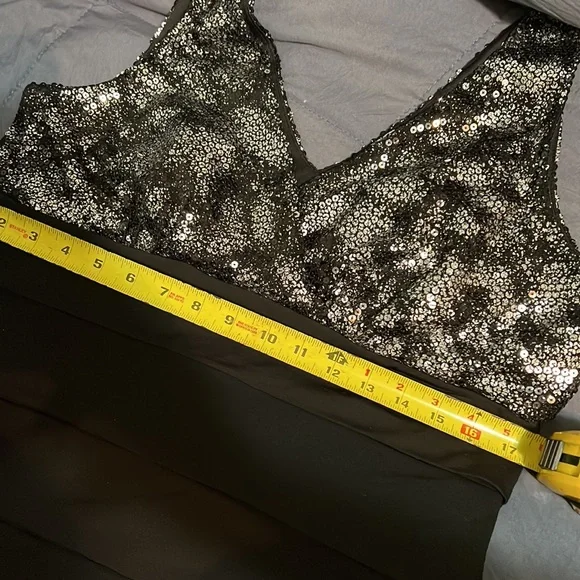 Women’s Studio Y Dress Sequin Black/Silver XL - Picture 7 of 7